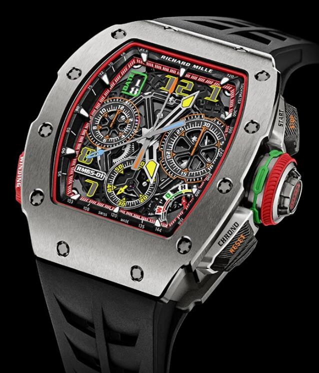 Luxury Richard Mille RM 65-01 Automatic Split-Seconds Chronograph TITANIUM Replica Watch